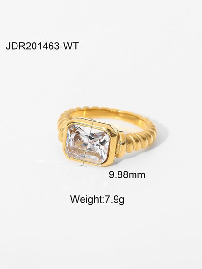 Fashionable zircon ring INS internet celebrity ring pair ring jewelry
