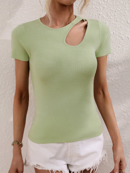 Modern Solid Color Loose Digging Fashion Sexy Slim Women's Knitwear