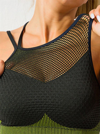 Women's Quick-Dry Seamless Backless Camisole & Shorts Yoga Set