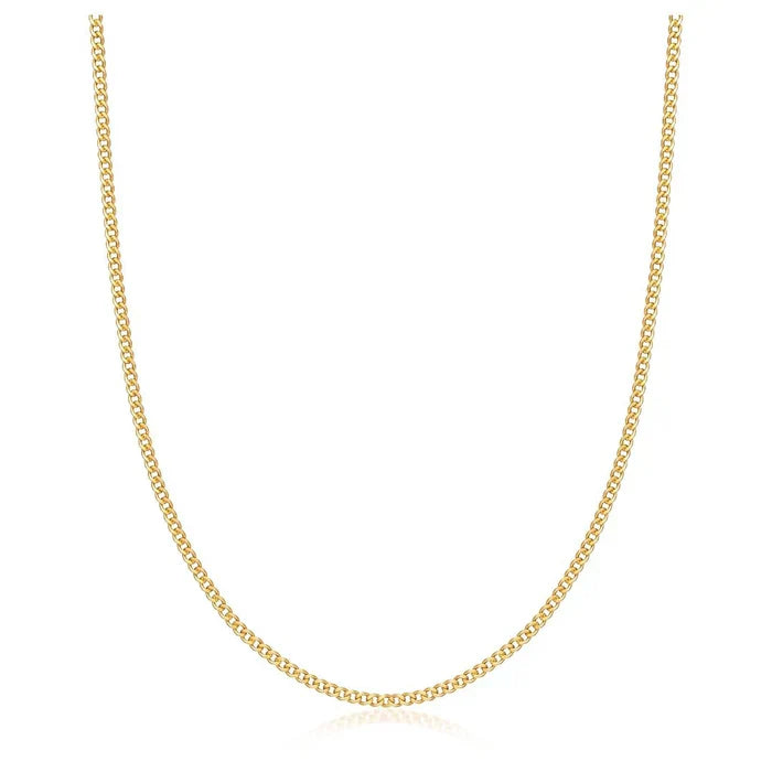 RMZ GOLD NYC 18K Gold Plated 2mm Cuban Link Necklace