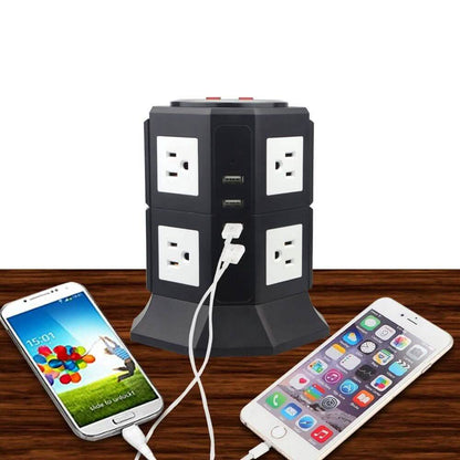 Safemore 8-Outlet Desktop Surge Protector with 4 USB Ports