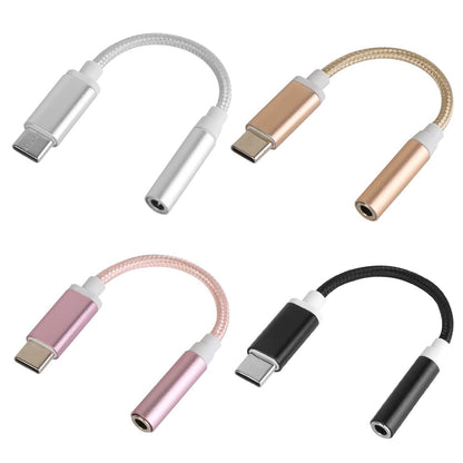 USB-C Type C Adapter Port to 3 .5mm Aux Audio Jack
